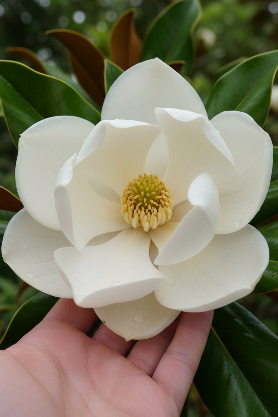 Bracken Brown Magnolia (Magnolia grandiflora ‘Bracken’s Brown Beauty’)