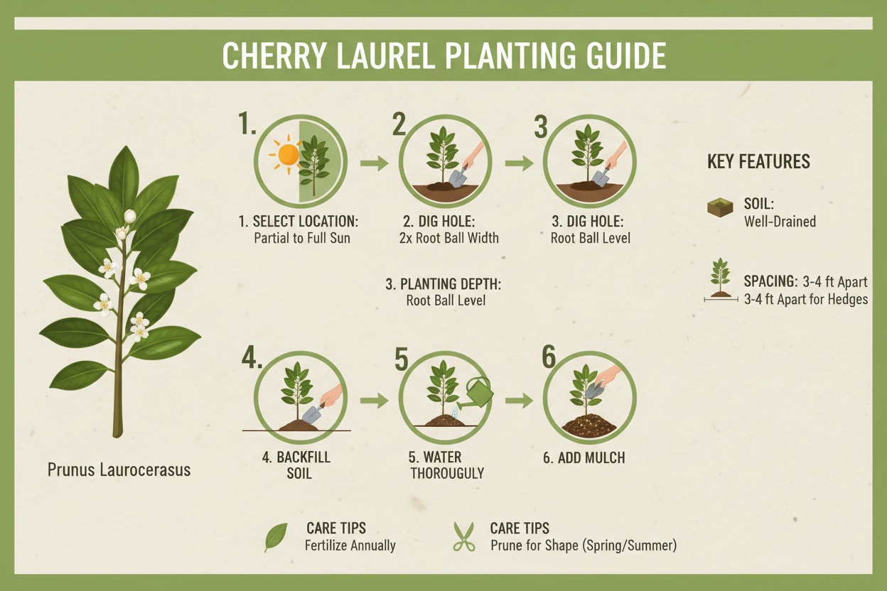 Cherry Laurel (Prunus Laurocerasus)