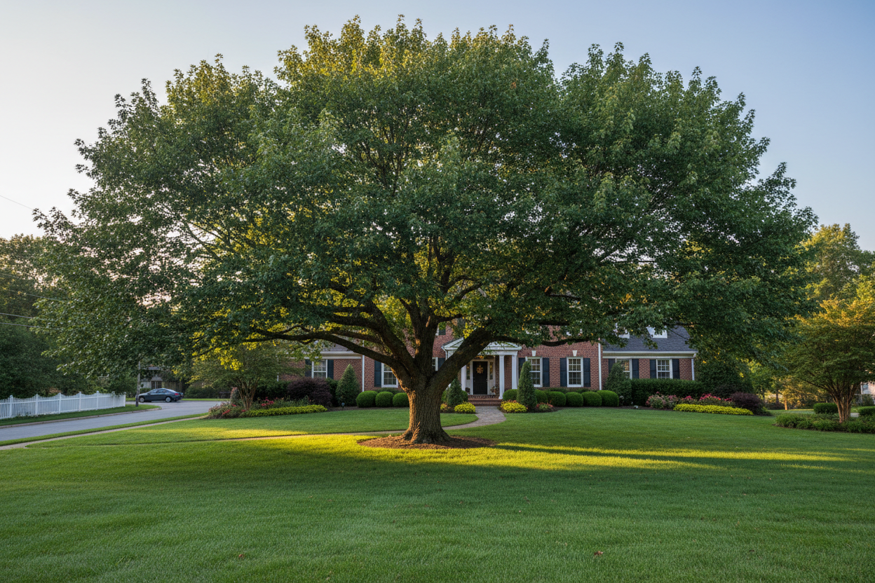 Overcup Oak (Quercus Lyrata) in front yard