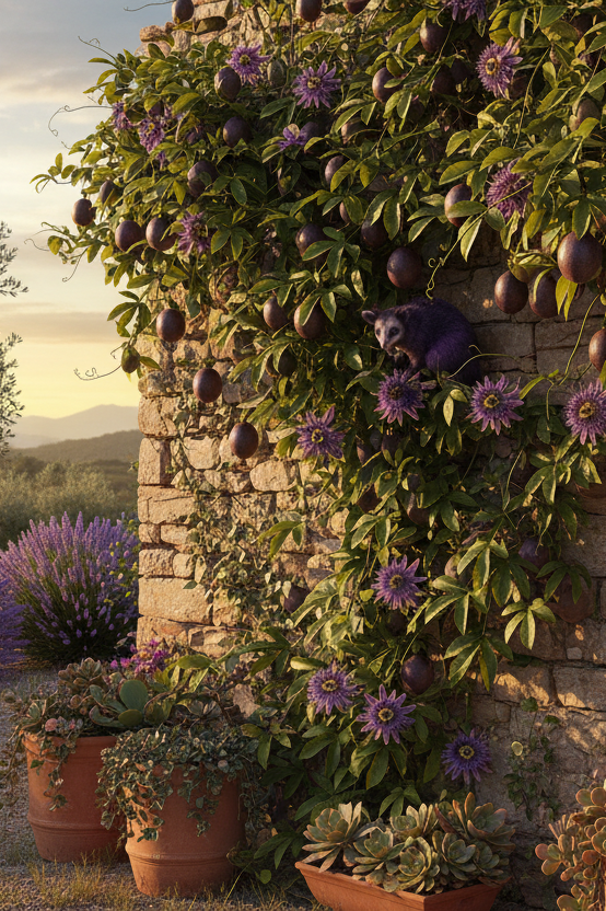 Passion Fruit Possum Purple (Passiflora Edulis)