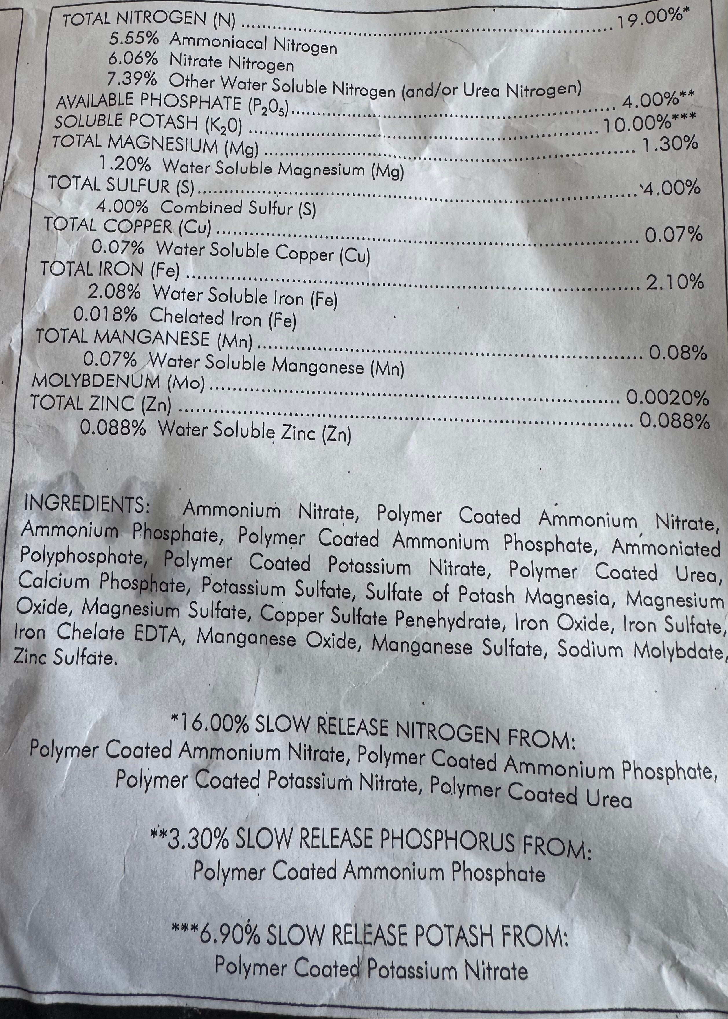 Premium Fertilizer 19-4-10