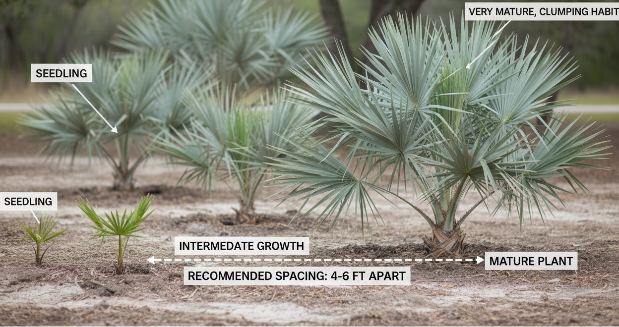 Silver Sal Palmettos (Serenoa repens 'Silver') 1-2FT