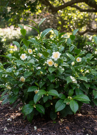 Camellia Tea Plant (Camellia Sinensis) in garden