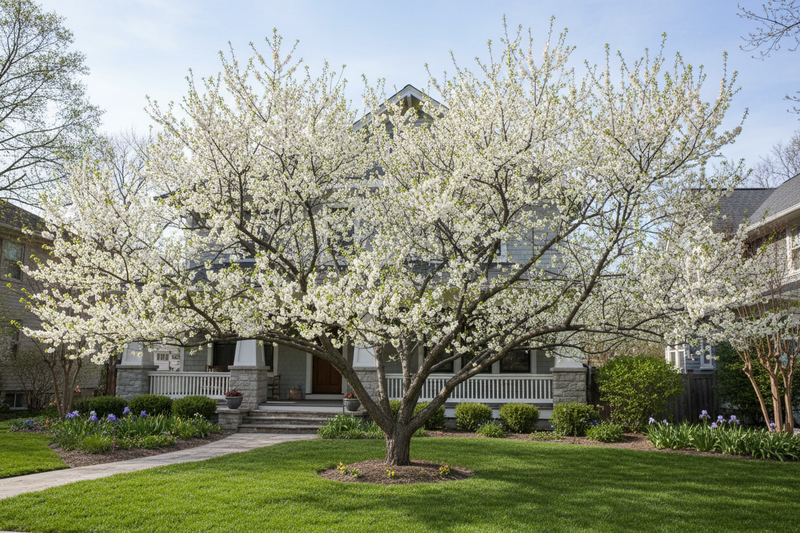 Chickasaw Plum (Prunus angustifolia) in front of yard