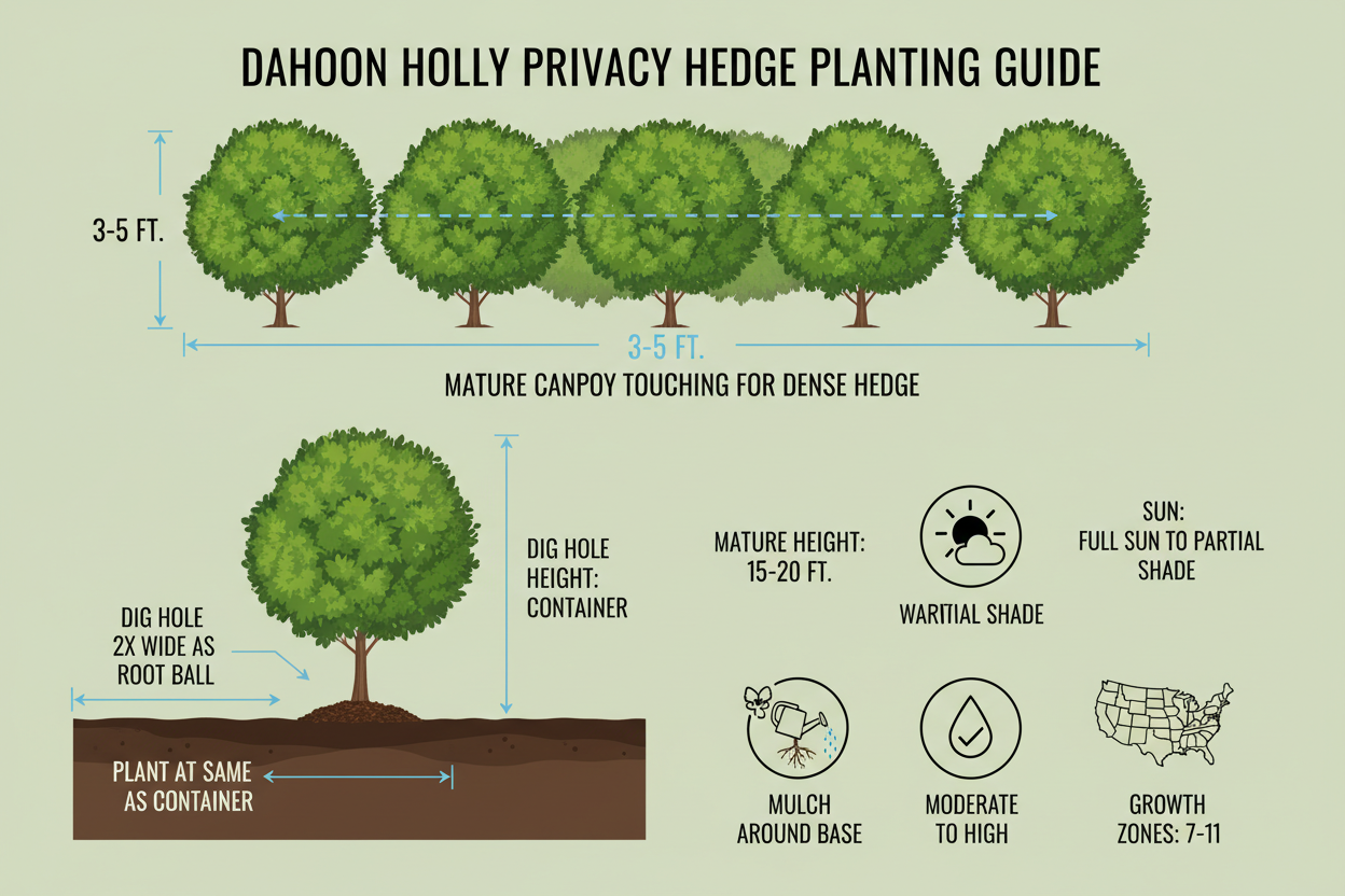 SUPER SALE Dahoon Holly (Ilex Cassine) 6-9FT
