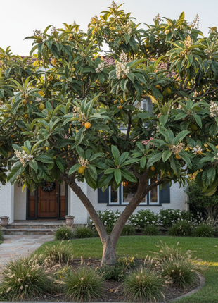Eriobotrya Japonica in front of house