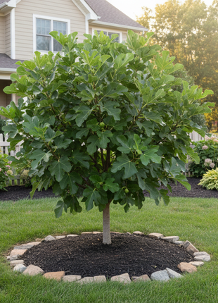 Fig Celeste (Ficus carica ‘Celeste’) small tree in front yard