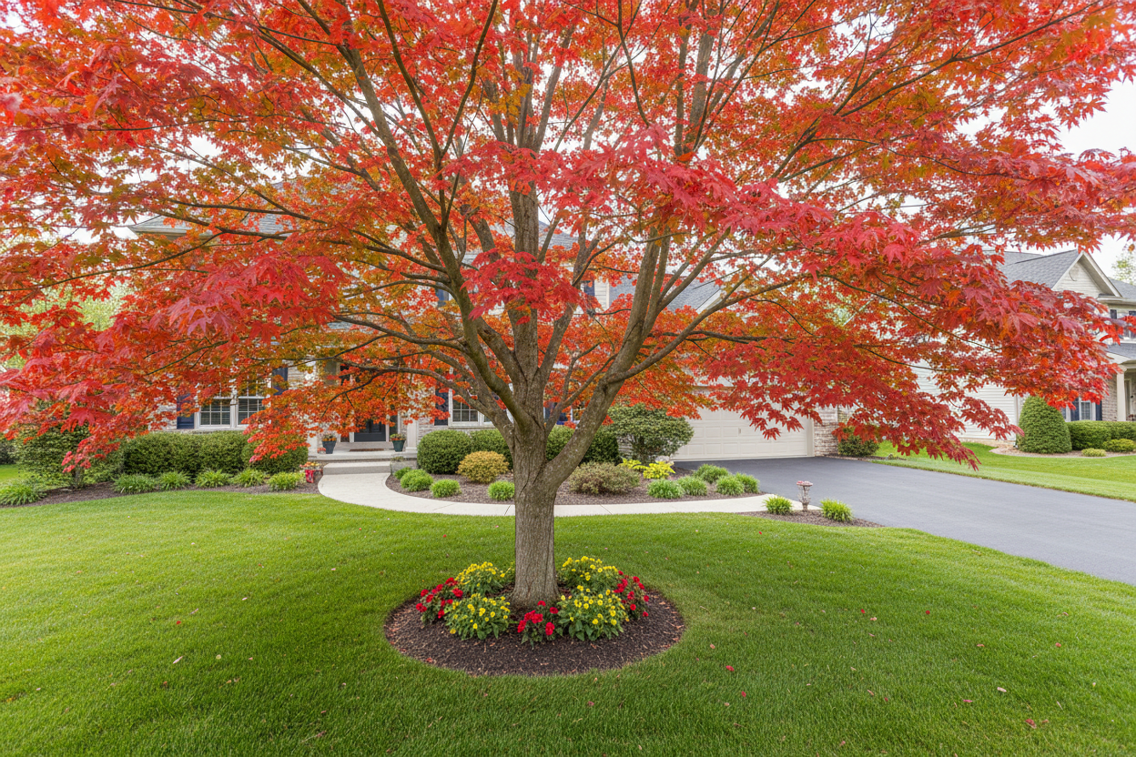 Florida Red Maple (Acer Rubrum) front yard