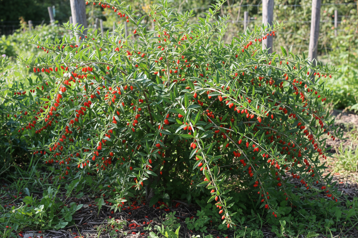 Goji Berry (Lycium barbarum) mature