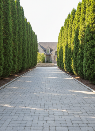 Juniper Brodie ( Juniperus virginiana Brodie) down driveway for privacy