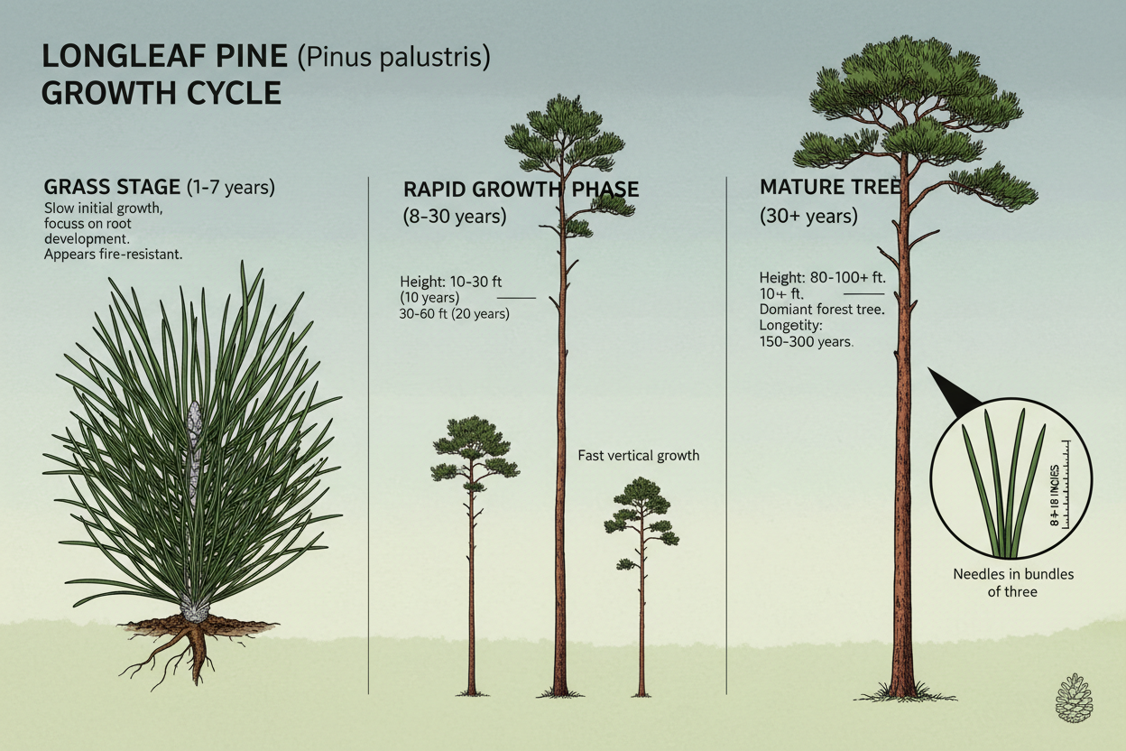 Long Leaf Pine (Pinus palustris)