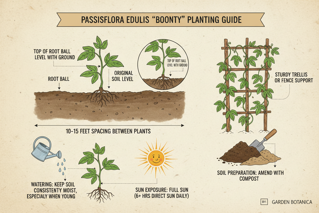 Passion Fruit "Bounty" (Passiflora edulis 'Bounty')