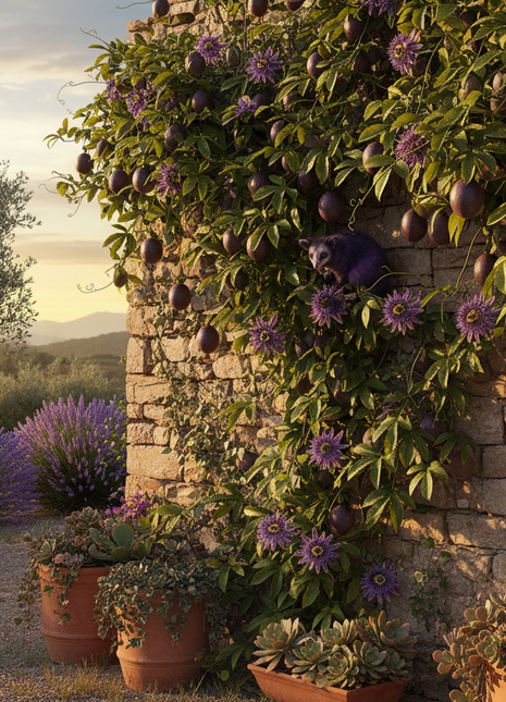 Passion Fruit Possum Purple (Passiflora Edulis)
