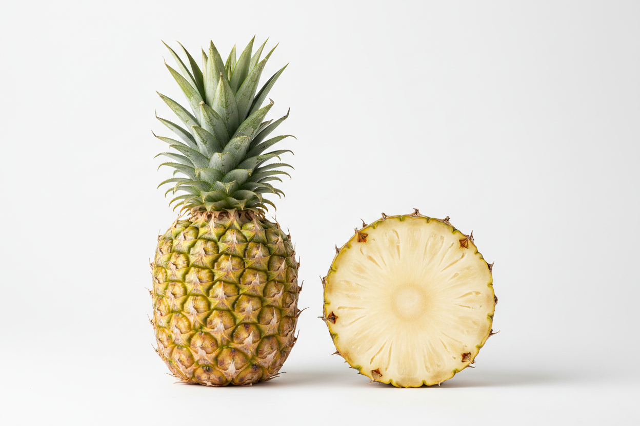 Pineapple White Jade (Ananas comosus) fruit