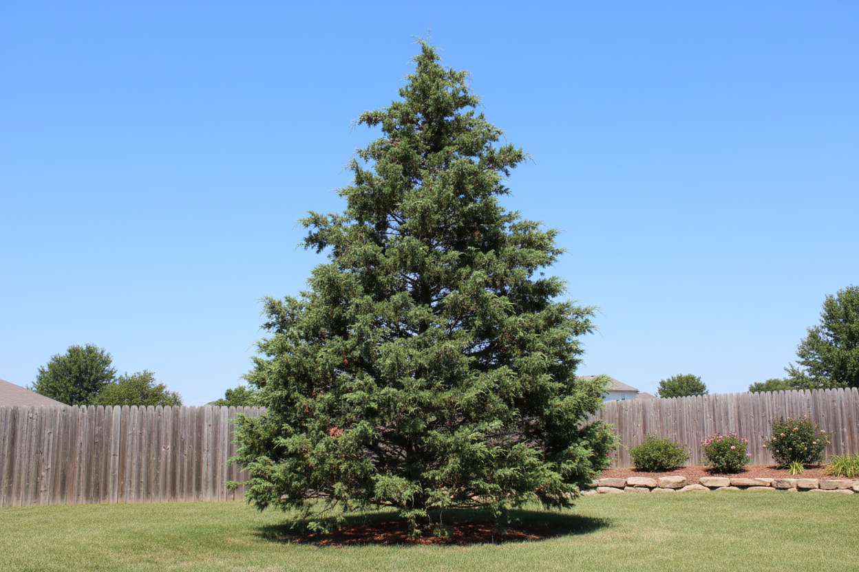Red Cedar (Juniperus Virginiana) in backyard