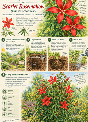 Scarlet Rosemallow (Hibiscus coccineus)