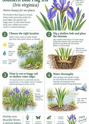 Southern Blue Flag Iris (Iris Virginica)