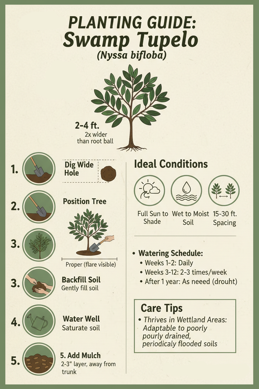 Swamp Tupelo (Nyssa biflora) 2-4FT