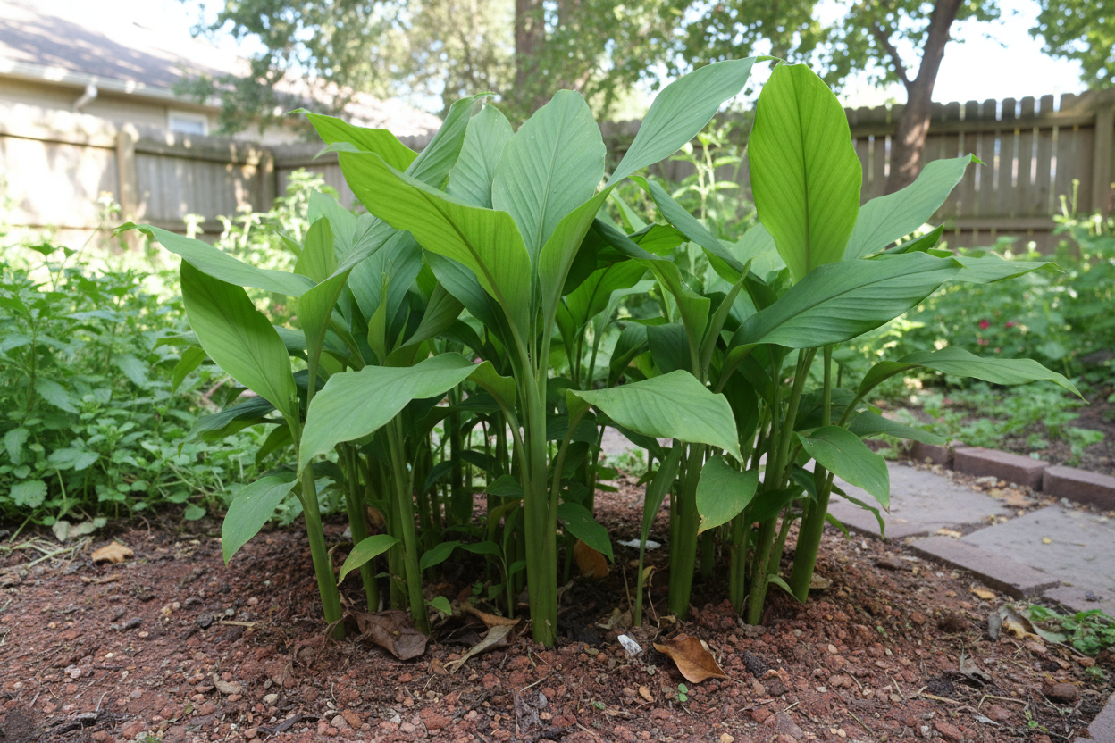 Tumeric (Curcuma Longa) in yard