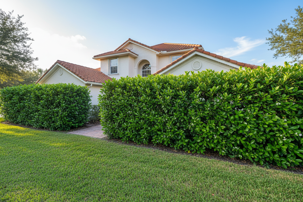 Wild Coffee (Psychotria nervosa)  as a 4ft hedge around house